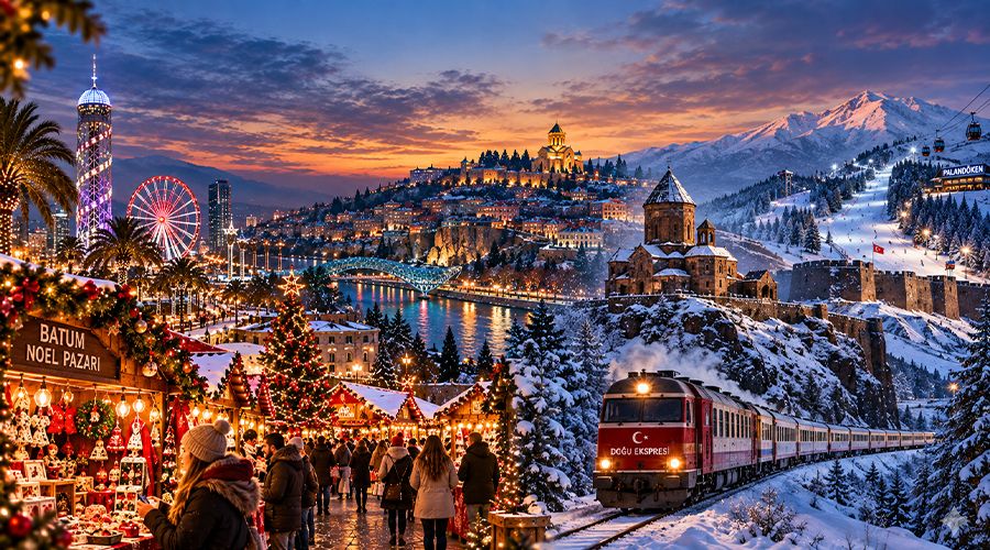 Vizesiz Noel Pazarları Batum Tiflis ve Doğu Ekspresi ile Kars Erzurum ve Palandöken Turu